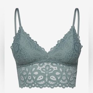 Gilly Hicks Lace Bralette Stormy Sea Size Small NEW